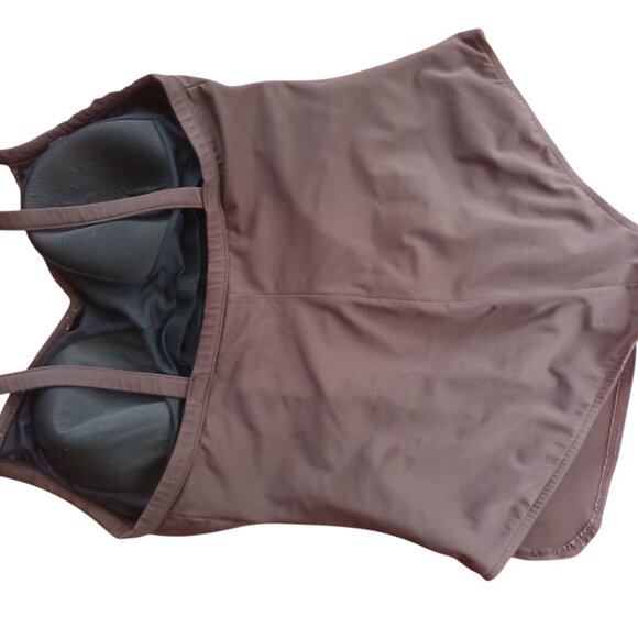 3X CATALINA One Piece Swimsuit In A Dark Rich Chocolate Brown - Picture 2 of 9